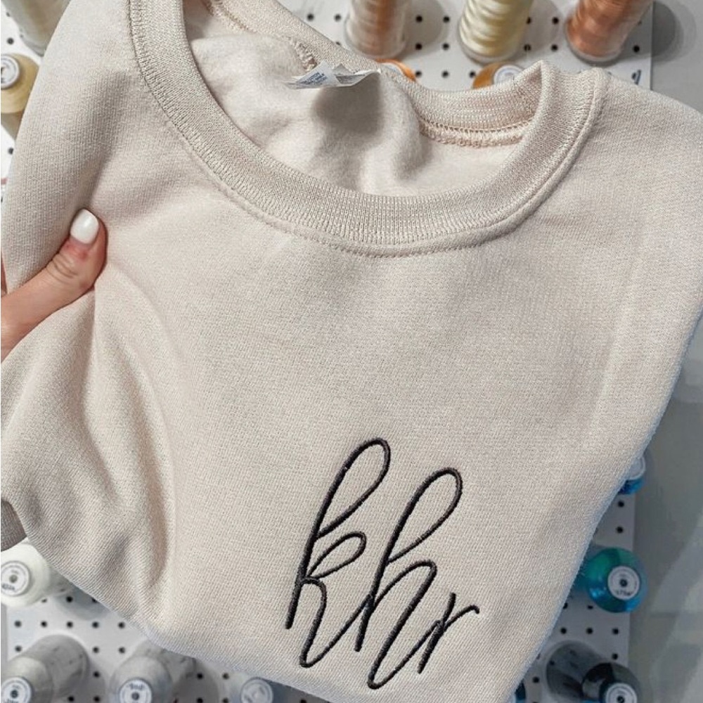 🆕 INITIAL SWEATSHIRT Embroidery
